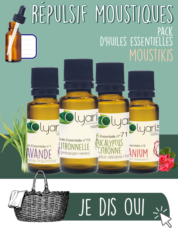 Répulsif Anti-Moustiques aux Huiles Essentielles par Olyaris